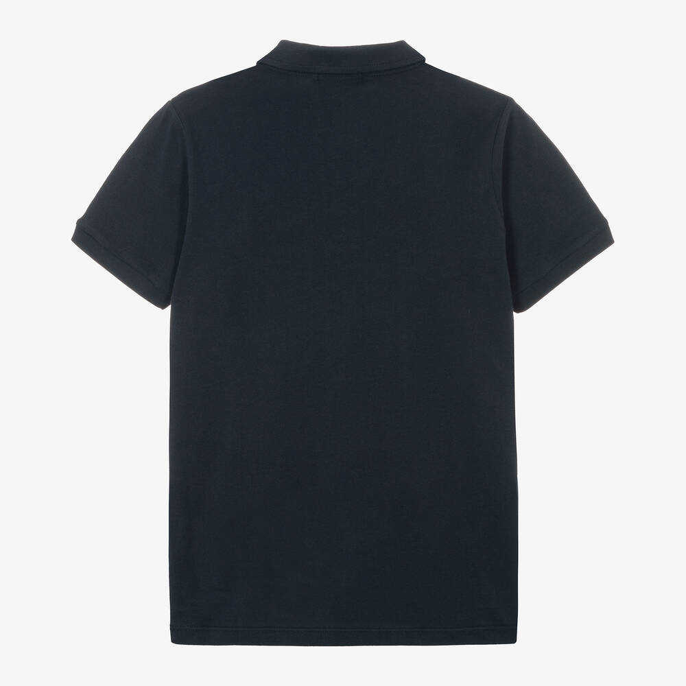 AIGNER-Teen Boys Blue Cotton Polo Shirt | Childrensalon Outlet