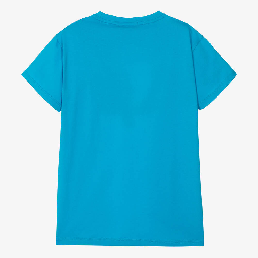 AIGNER-Teen Boys Blue Cotton Stripe T-Shirt | Childrensalon Outlet