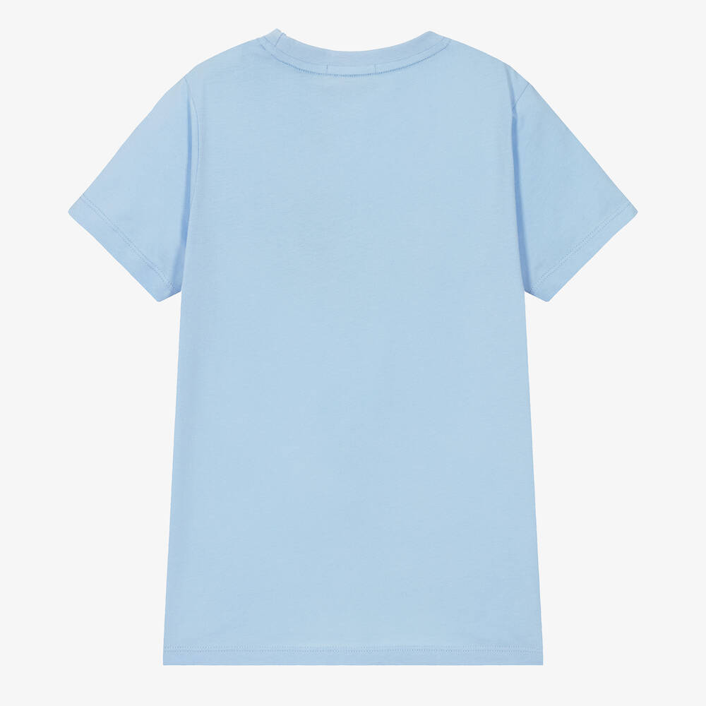 AIGNER-Teen Boys Blue Cotton T-Shirt | Childrensalon Outlet