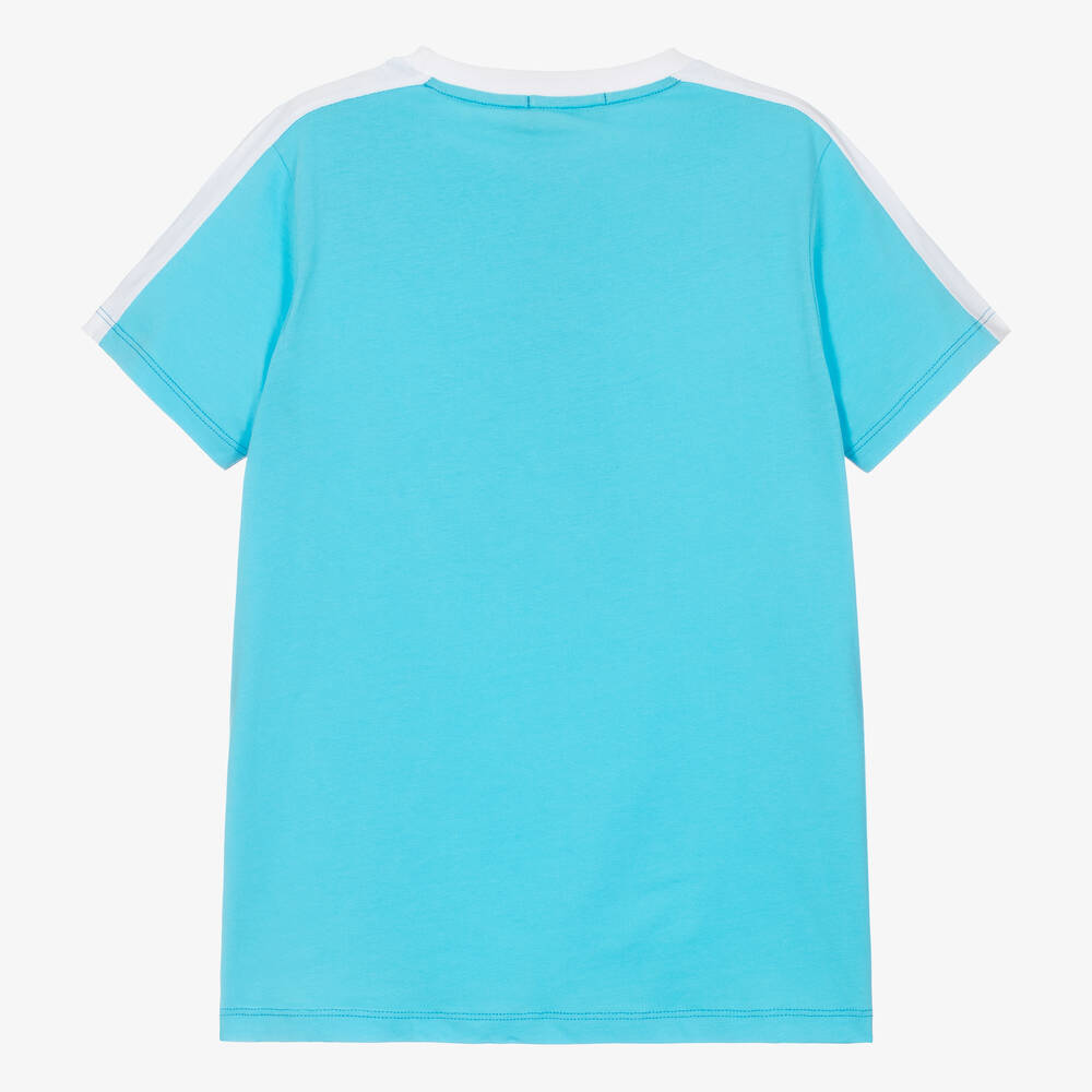 AIGNER-Teen Boys Blue Cotton T-Shirt | Childrensalon Outlet