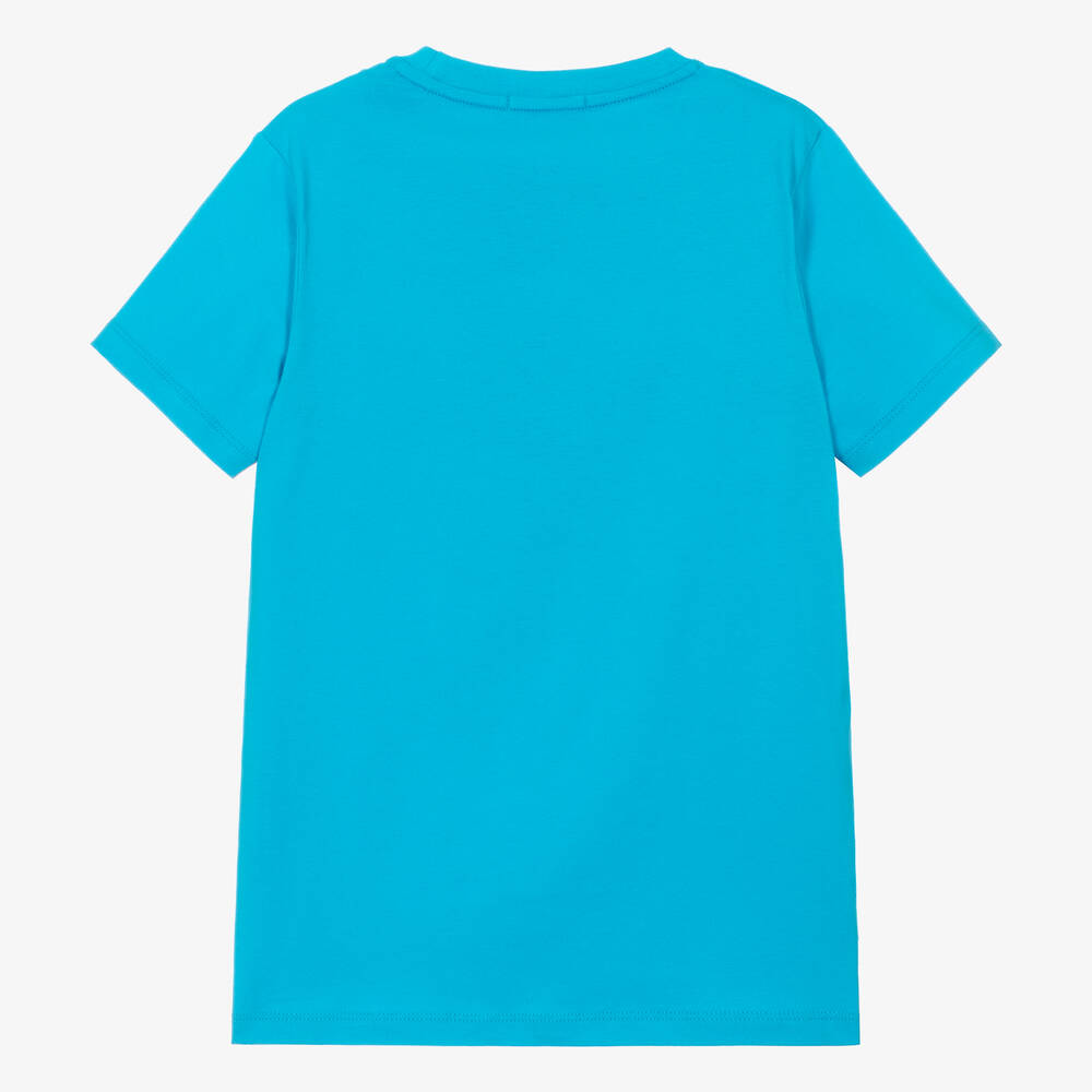 AIGNER-Голубая хлопковая футболка для подростков | Childrensalon Outlet