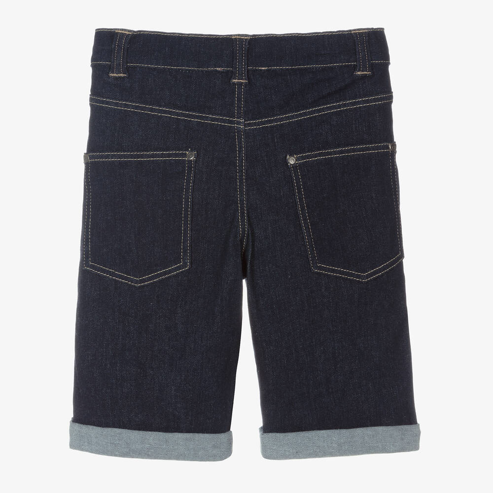 AIGNER-Teen Boys Blue Denim Bermuda Shorts | Childrensalon Outlet