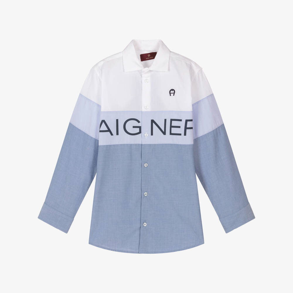 AIGNER-Голубая рубашка для подростков | Childrensalon Outlet