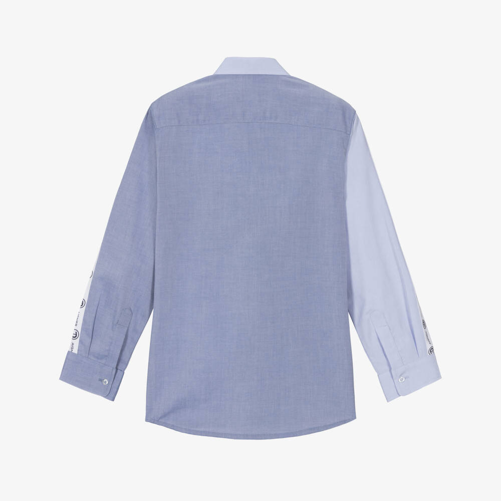 AIGNER-Teen Boys Blue Oxford Cotton Shirt | Childrensalon Outlet