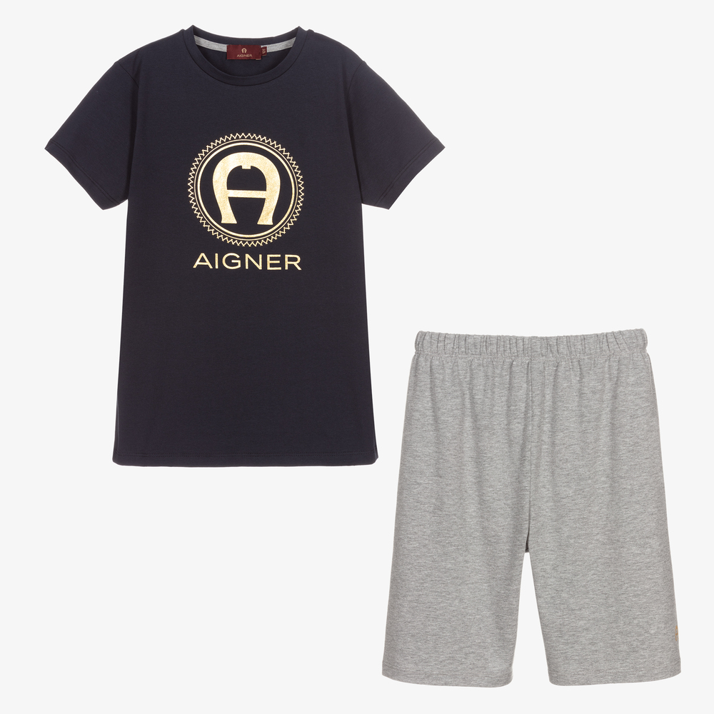 AIGNER Pyjama short bleu Ado Childrensalon Outlet