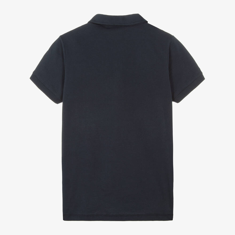 AIGNER-توب بولو تينز ولادي قطن لون كحلي وأبيض | Childrensalon Outlet