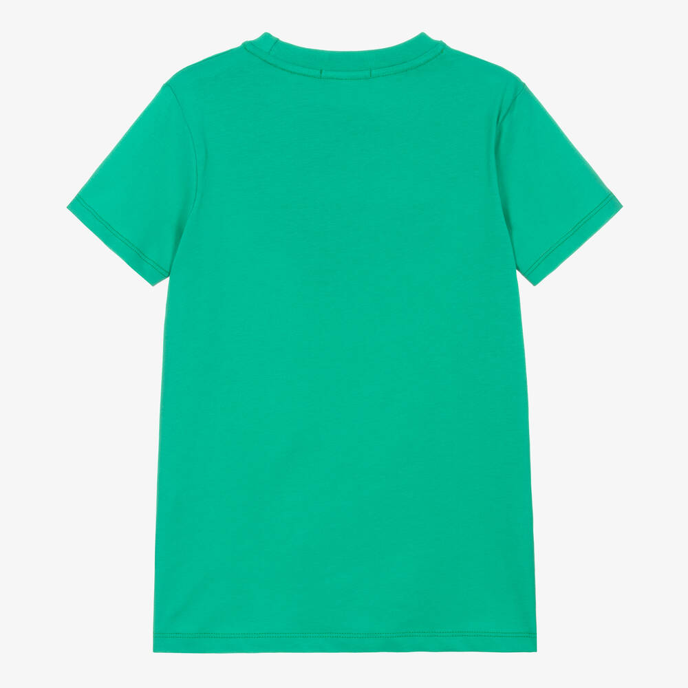 AIGNER-Зеленая хлопковая футболка для подростков | Childrensalon Outlet