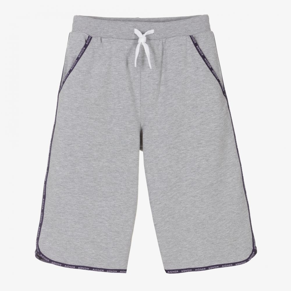 AIGNER - Teen Boys Grey Jersey Shorts | Childrensalon