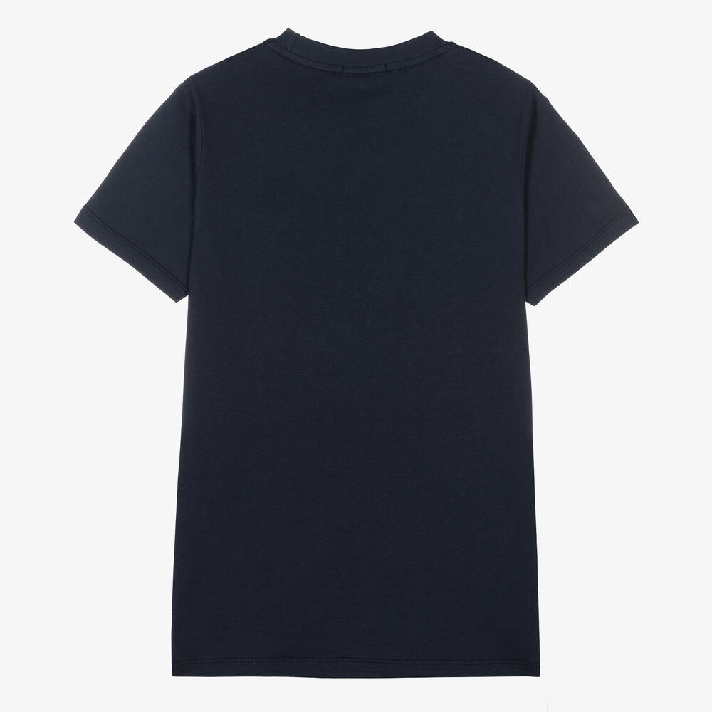 AIGNER-Синяя хлопковая футболка для мальчиков-подростков | Childrensalon Outlet