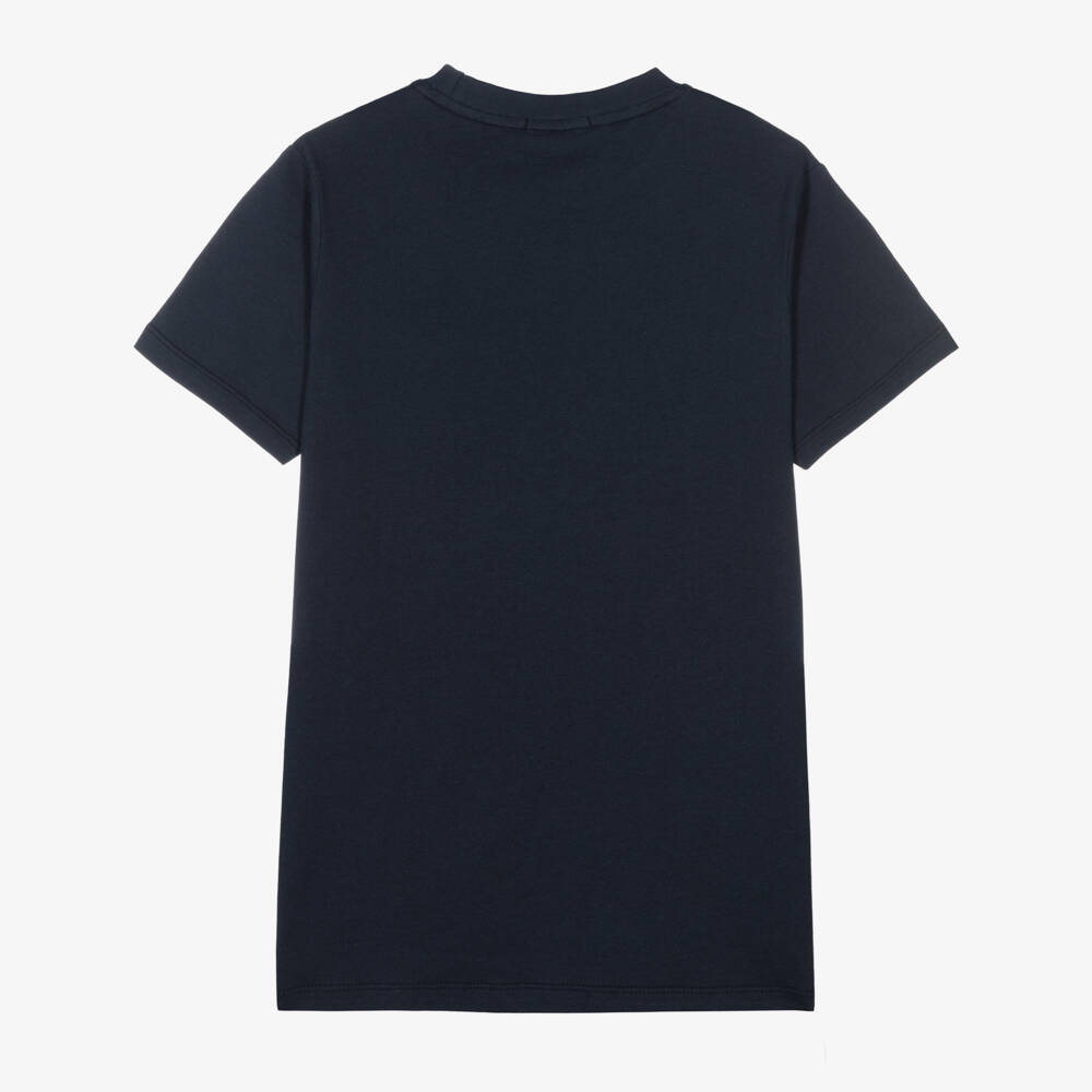 AIGNER-Teen Boys Navy Blue Cotton T-Shirt | Childrensalon Outlet
