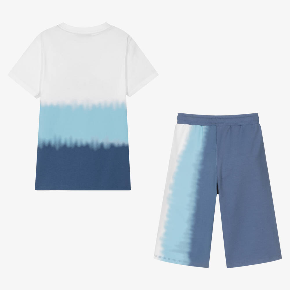 AIGNER-Белая футболка и голубые шорты | Childrensalon Outlet