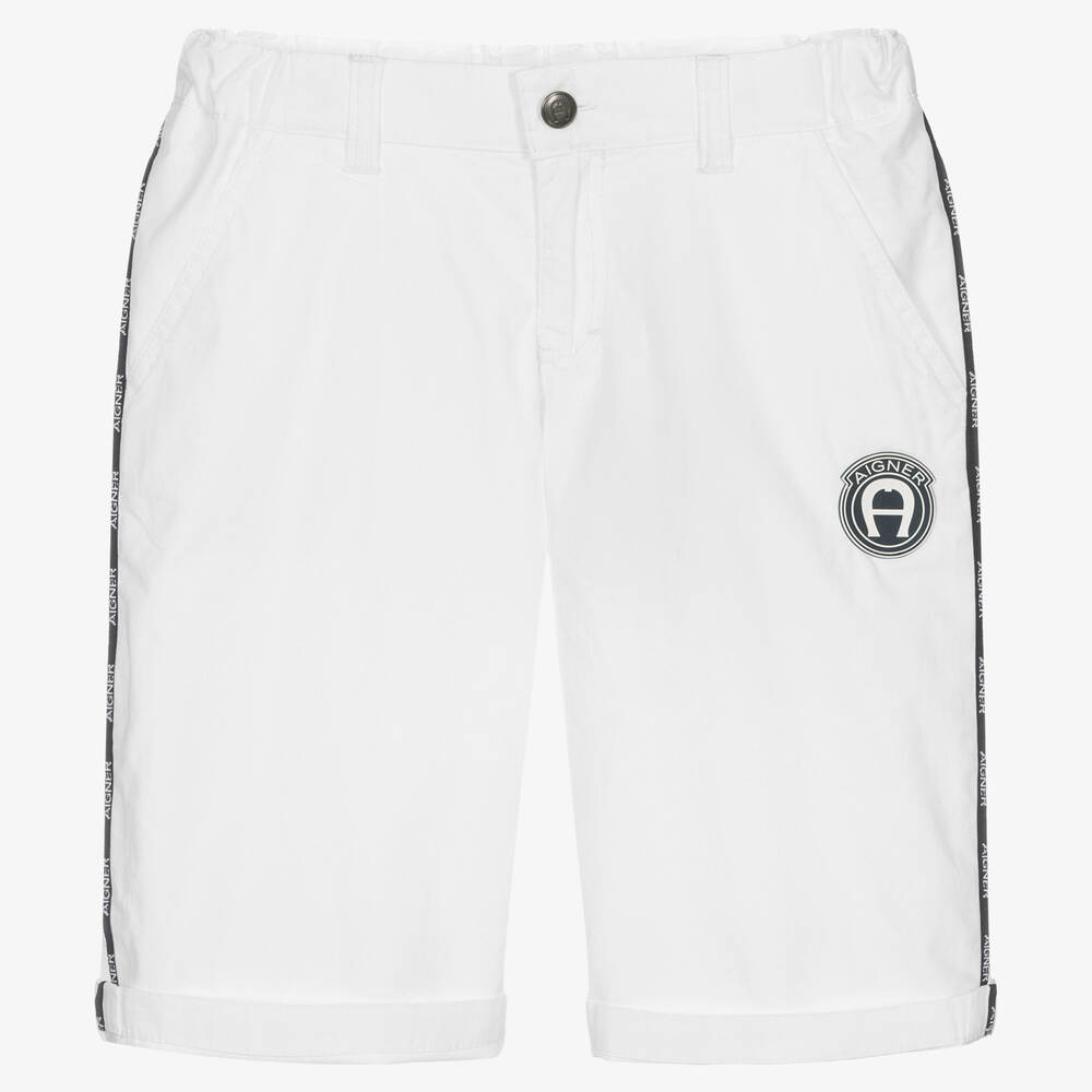 AIGNER - Short chino blanc Ado garçon | Childrensalon