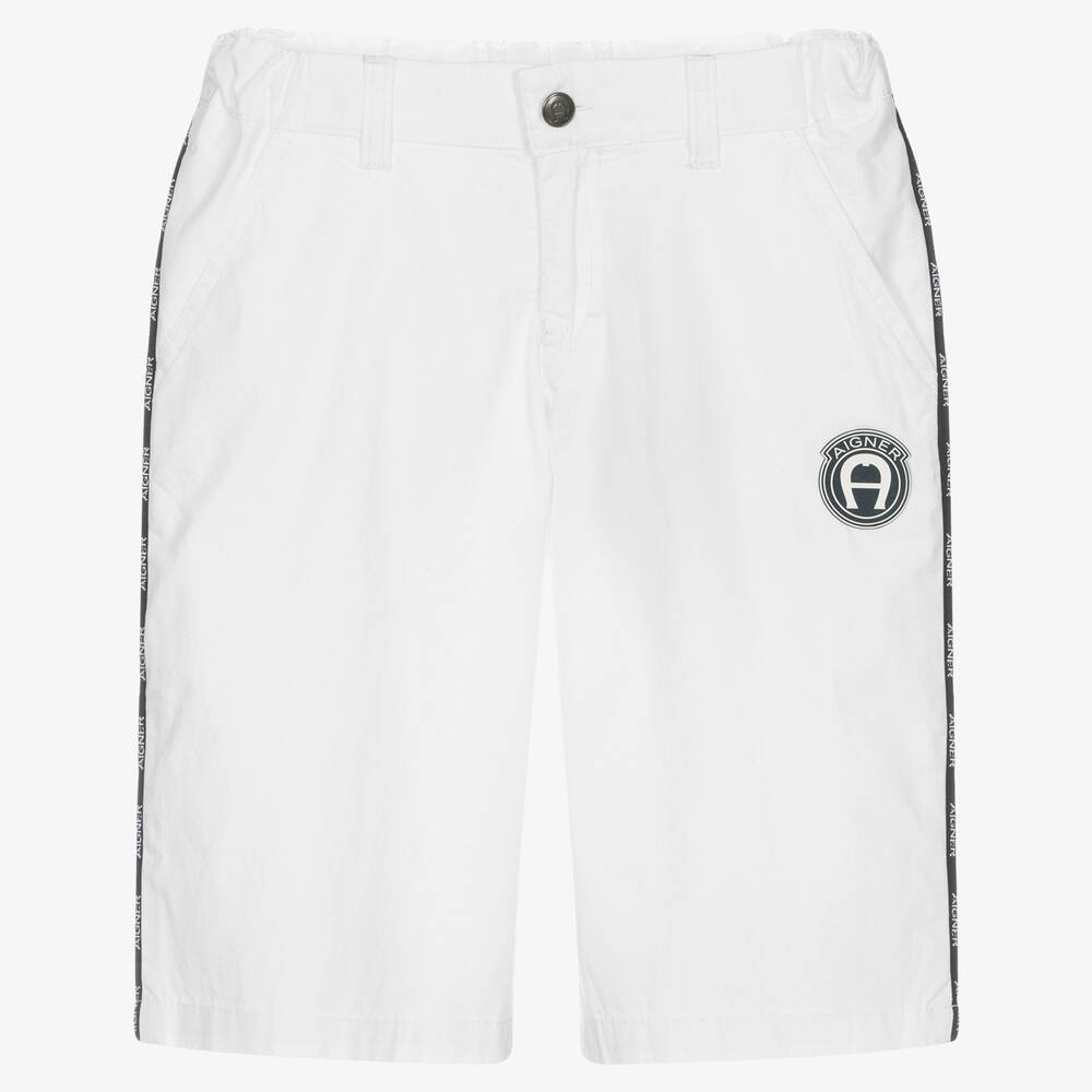 AIGNER-Белые шорты чинос для мальчиков-подростков | Childrensalon Outlet