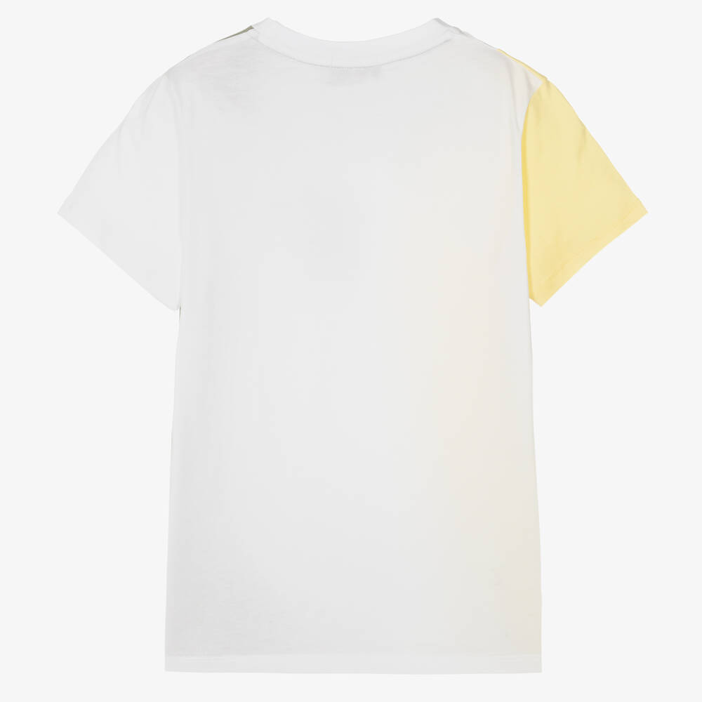 AIGNER-Белая футболка с цветовыми блоками | Childrensalon Outlet