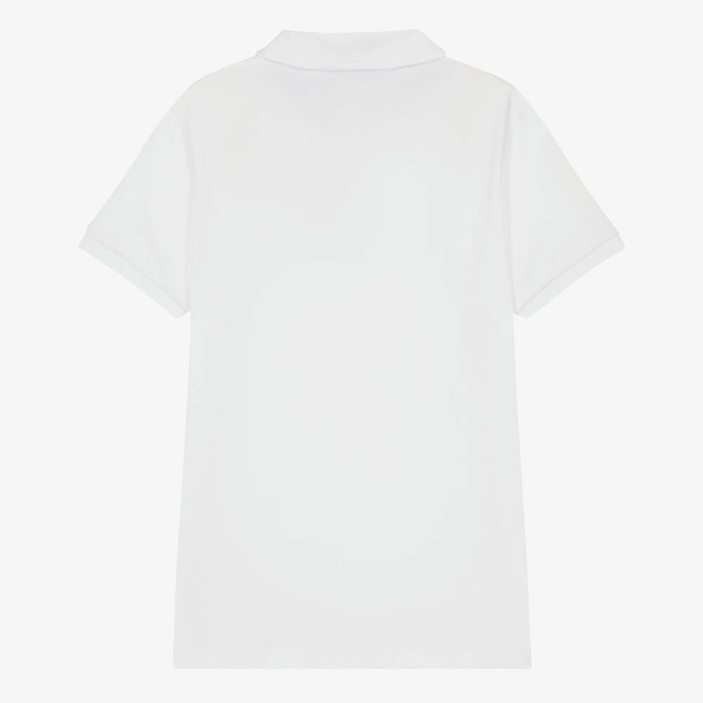 AIGNER-Teen Boys White Cotton Jersey Polo Shirt | Childrensalon Outlet