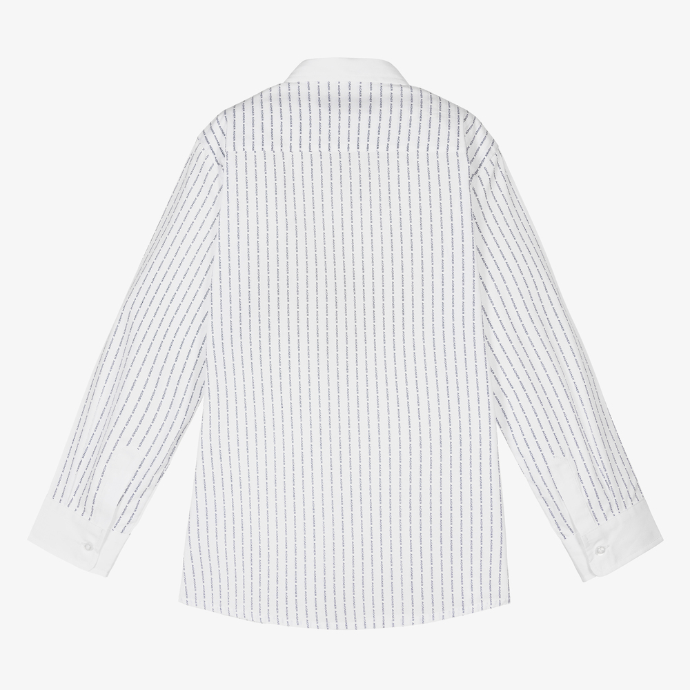 AIGNER-قميص تينز ولادي قطن بوبلين لون أبيض | Childrensalon Outlet