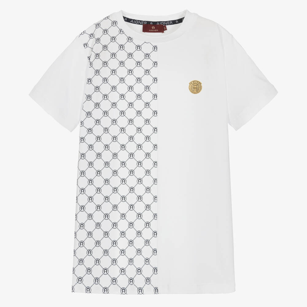 AIGNER - Weißes Teen Wappen-Baumwoll-T-Shirt | Childrensalon