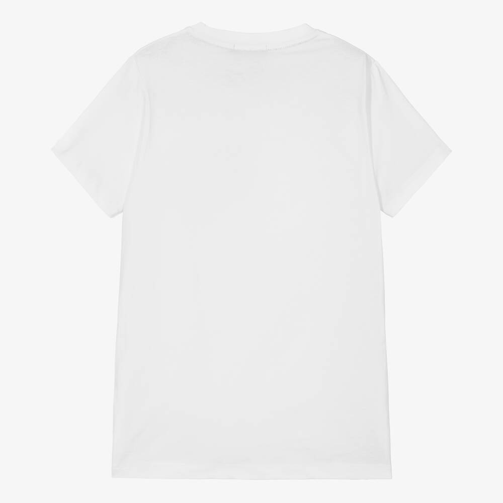 AIGNER-تيشيرت تينز ولادي قطن لون أبيض | Childrensalon Outlet