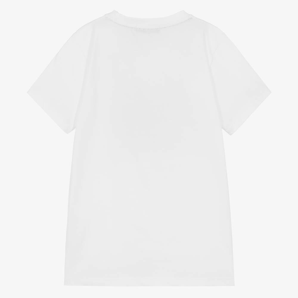 AIGNER-تيشيرت تينز ولادي قطن لون أبيض | Childrensalon Outlet