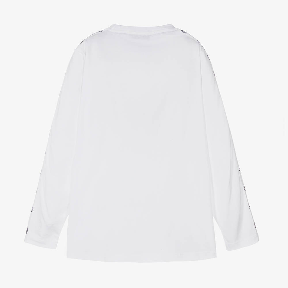 AIGNER-Teen Boys White Cotton Top | Childrensalon Outlet