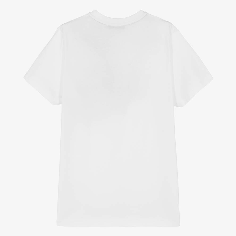 AIGNER-Teen Boys White Graphic Cotton T-Shirt | Childrensalon Outlet