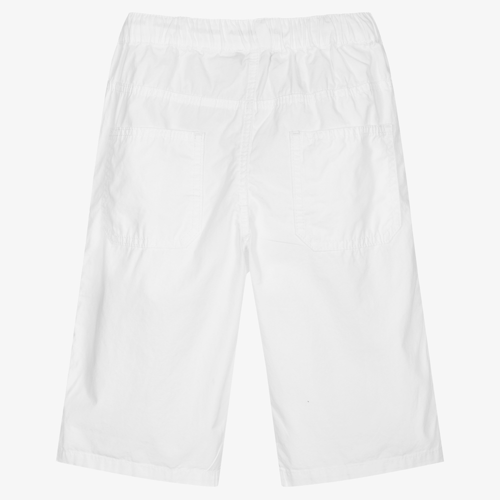 AIGNER - Teen Boys White Logo Shorts | Childrensalon Outlet