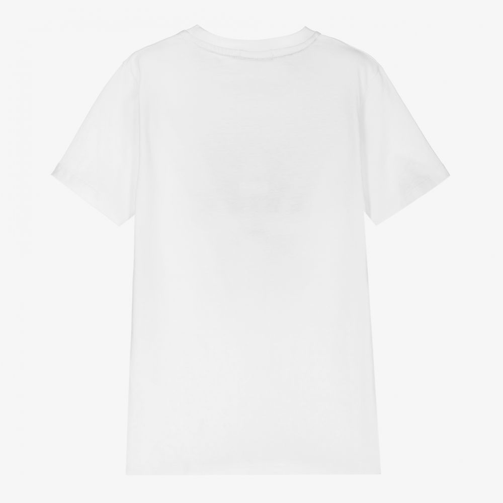AIGNER-Teen Boys White Logo T-Shirt | Childrensalon Outlet