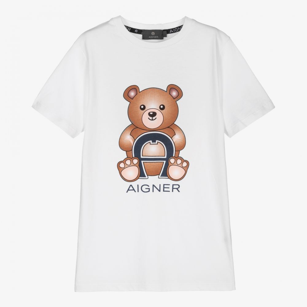 AIGNER-Белая футболка для подростков | Childrensalon Outlet