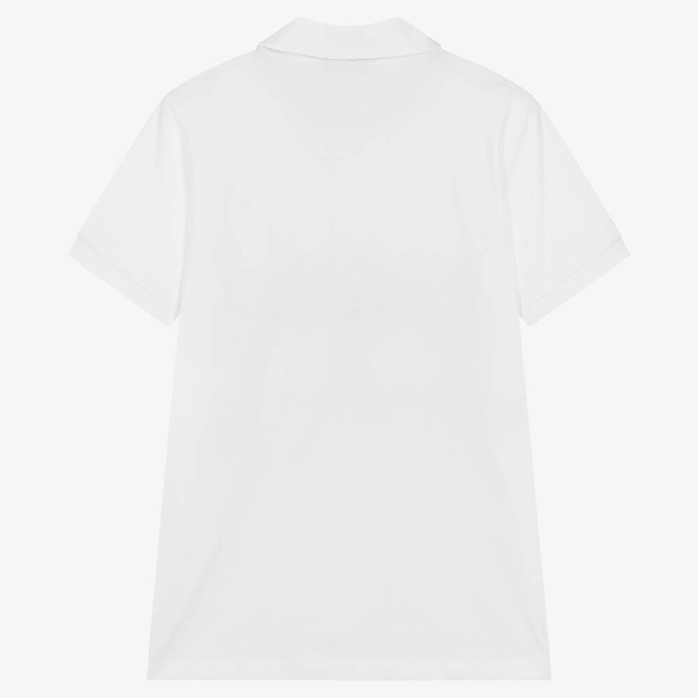 AIGNER-Teen Boys White Spray Paint Polo Shirt | Childrensalon Outlet