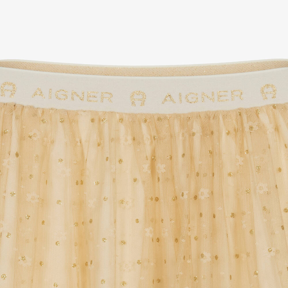 AIGNER-تنورة تينز تول لون بيج | Childrensalon Outlet
