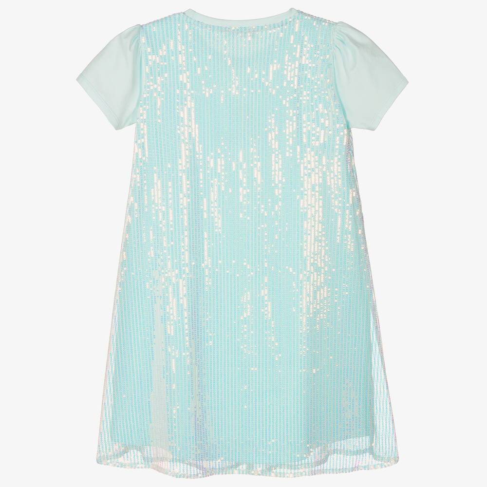 AIGNER-Голубое платье с пайетками | Childrensalon Outlet