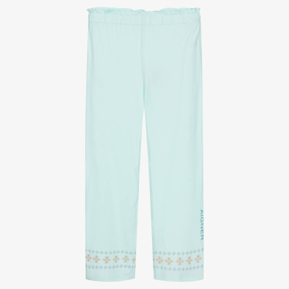 AIGNER - Blaue Teen Hose mit weitem Bein (M) | Childrensalon