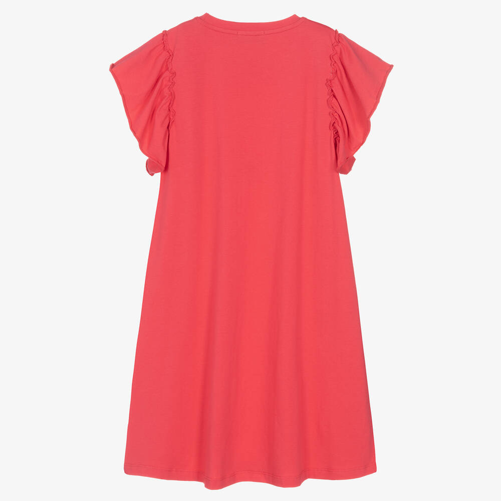 AIGNER-Teen Girls Dark Pink Cotton Dress | Childrensalon Outlet