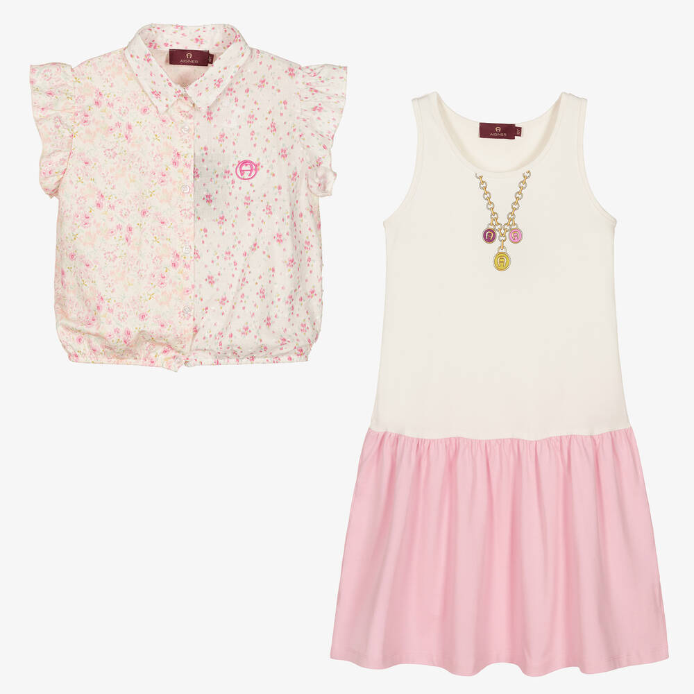 AIGNER-Teen Girls Floral Blouse & Dress Set | Childrensalon Outlet