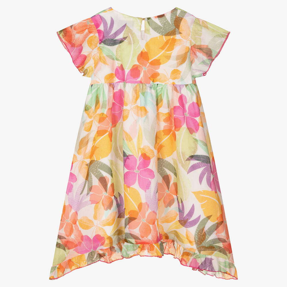 AIGNER-فستان تينز بناتي قطن بطبعة ورود | Childrensalon Outlet