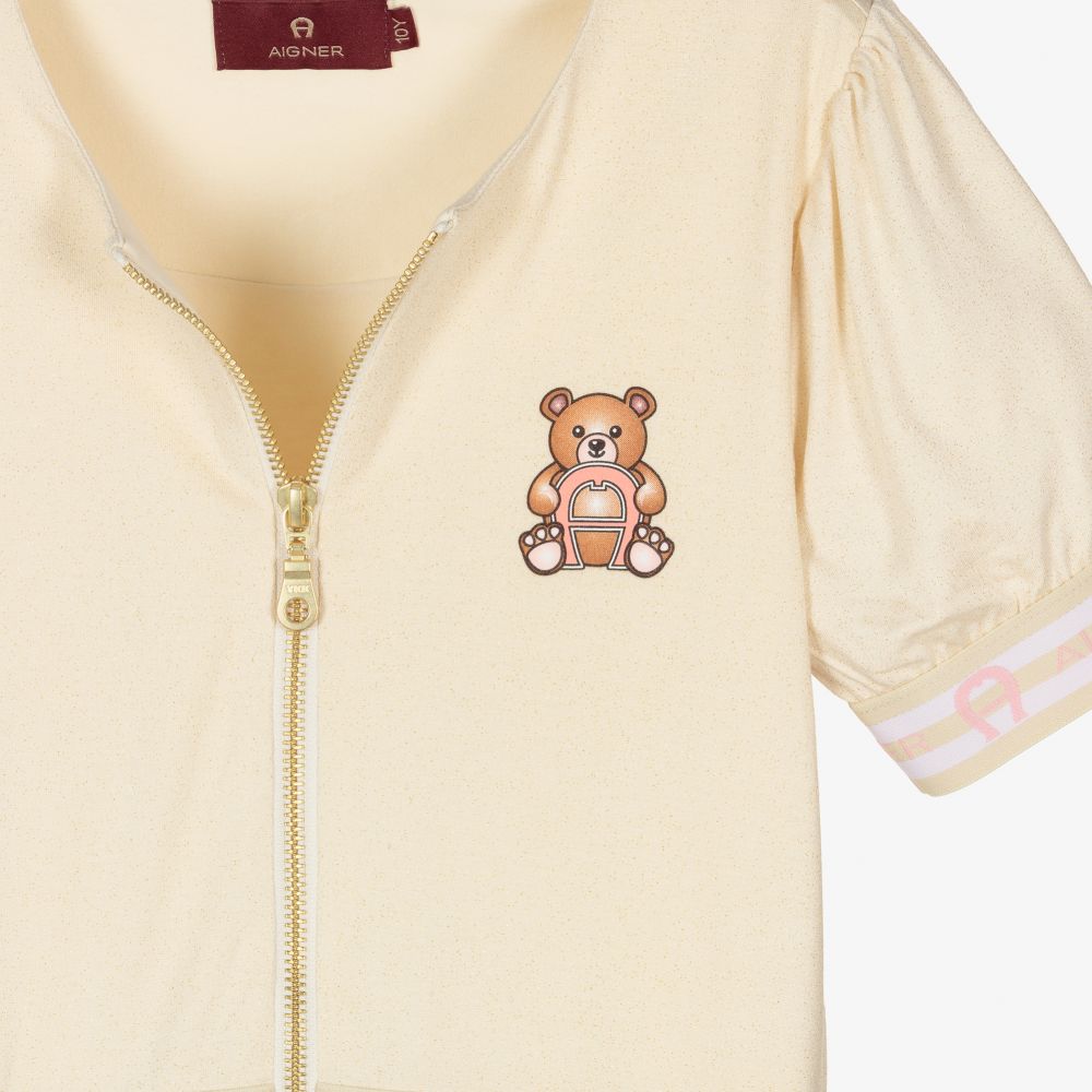 AIGNER-Teen Girls Gold Viscose Dress | Childrensalon Outlet