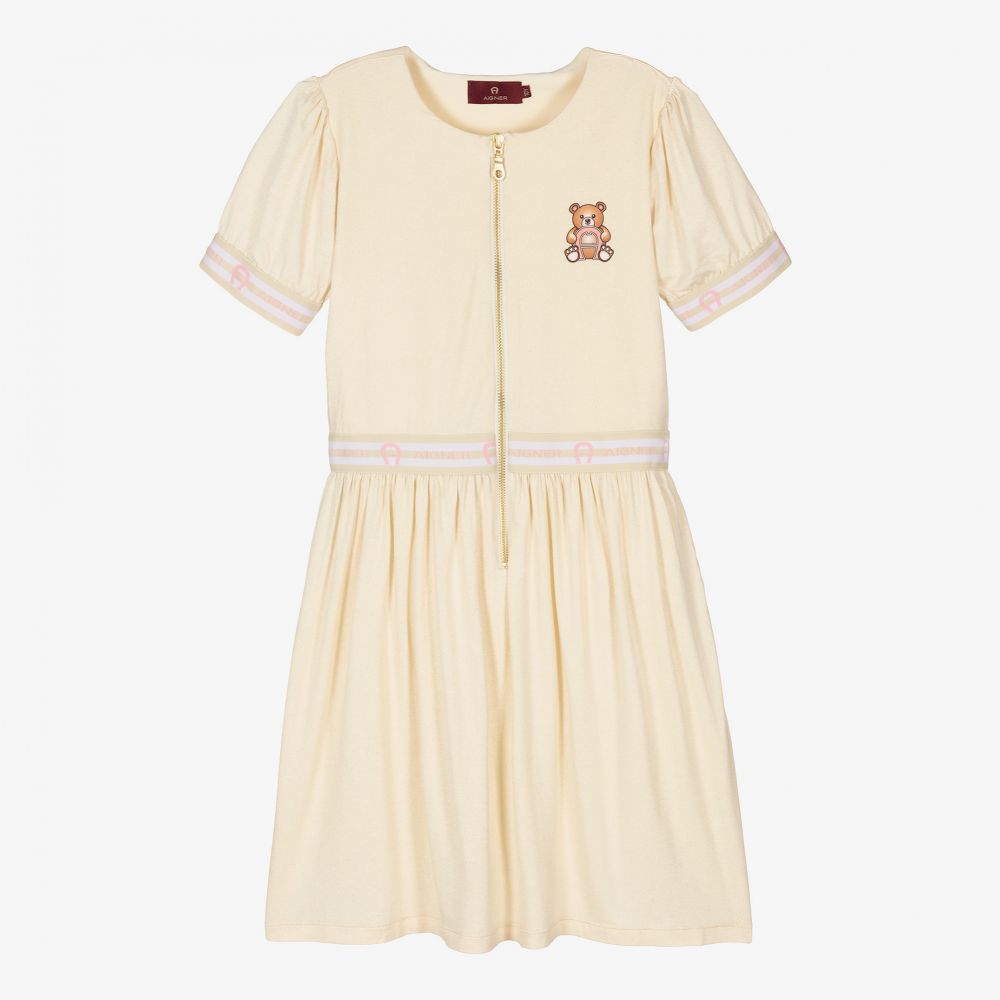 AIGNER-Teen Girls Gold Viscose Dress | Childrensalon Outlet