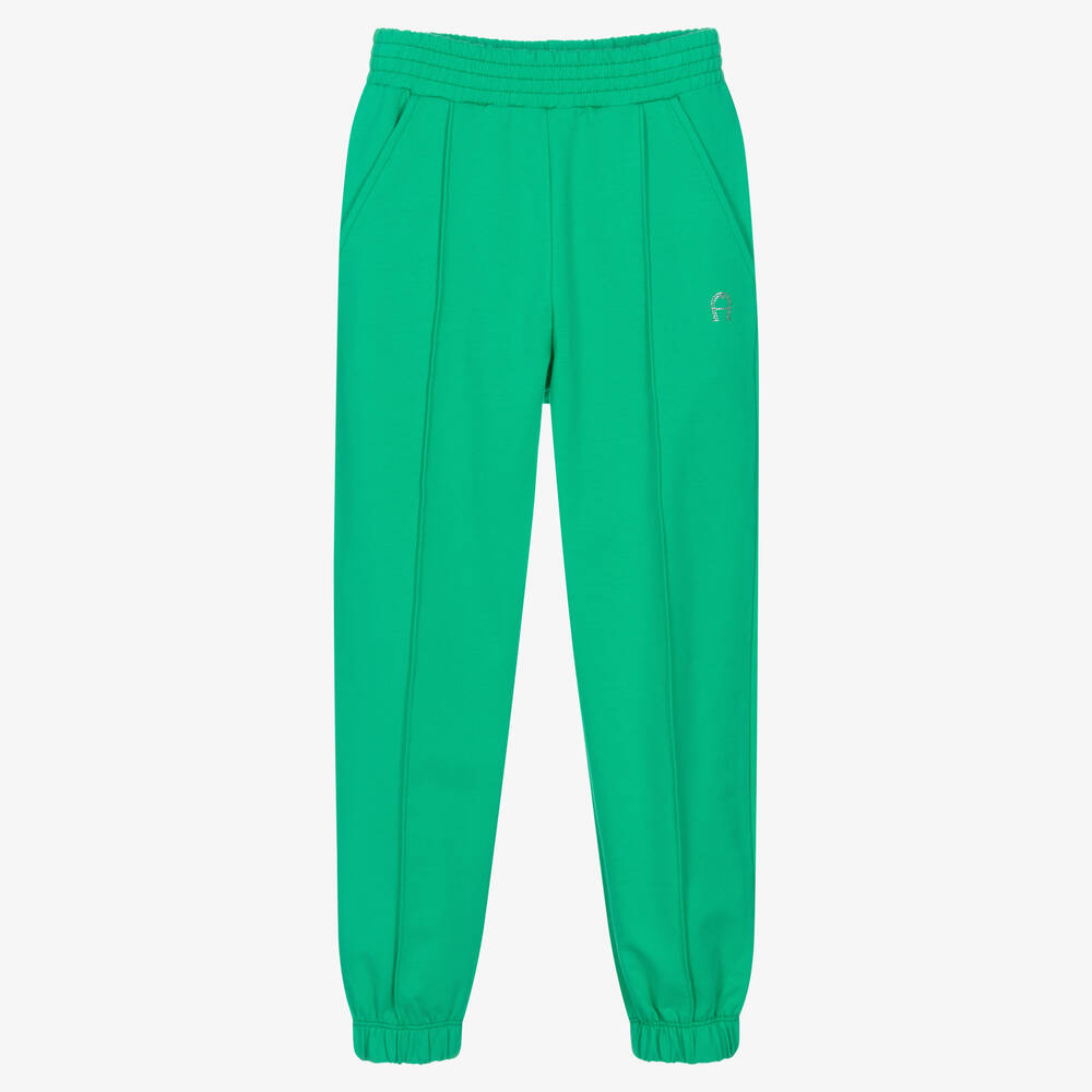 AIGNER - Teen Girls Green Cotton Joggers | Childrensalon