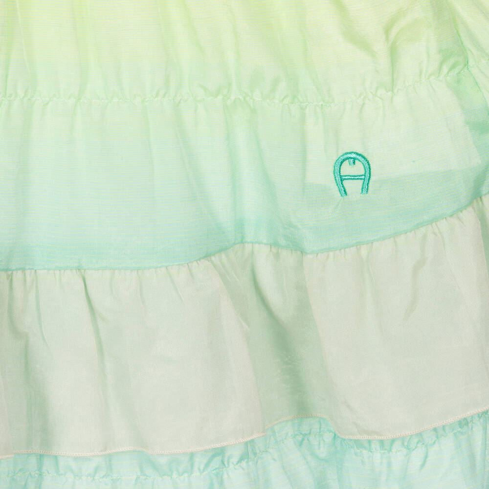 AIGNER-Футболка и зеленое платье с эффектом омбре | Childrensalon Outlet