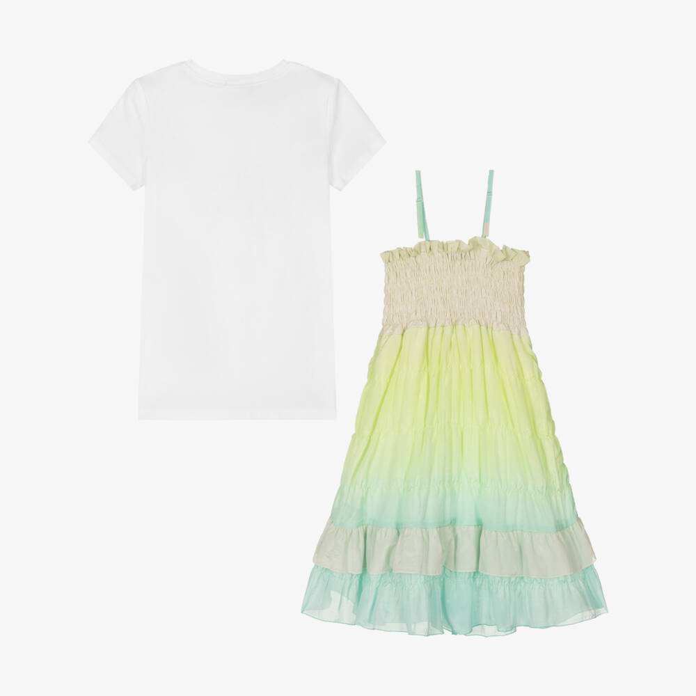 AIGNER-Teen Girls Green Ombré Dress Set | Childrensalon Outlet