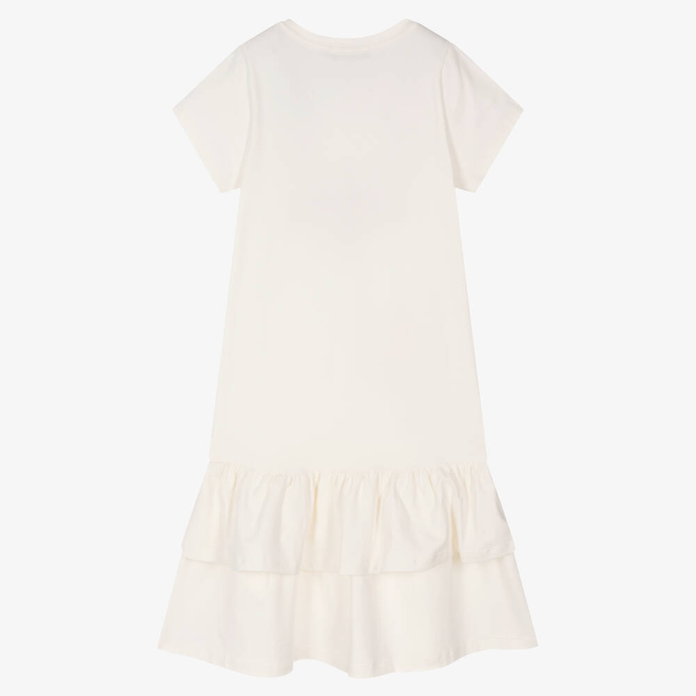 AIGNER-Кремовое хлопковое платье с принтом-сумкой для подростков | Childrensalon Outlet