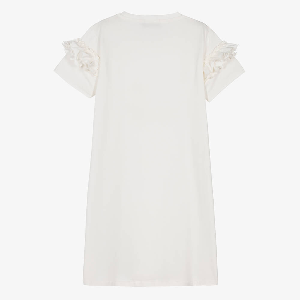 AIGNER-Teen Girls Ivory Handbag Cotton Dress | Childrensalon Outlet