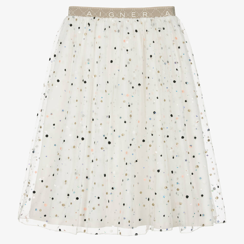 AIGNER - Teen Girls Ivory Tulle Skirt | Childrensalon