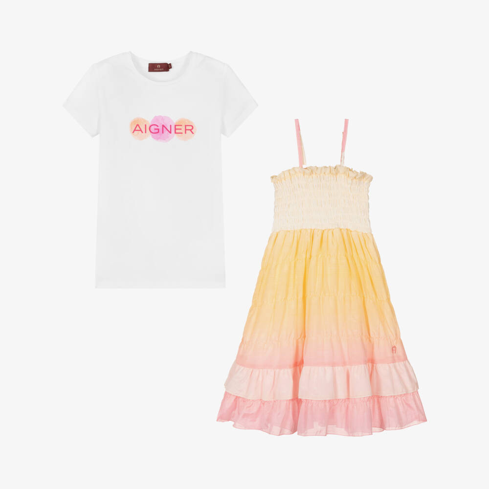 AIGNER-Teen Girls Orange Ombré Dress Set | Childrensalon Outlet