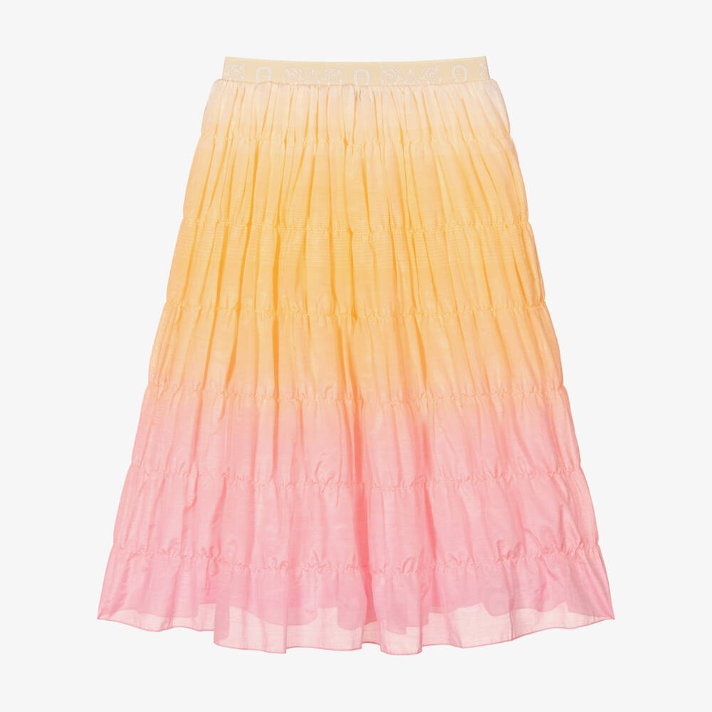 AIGNER-Teen Girls Orange & Pink Ombré Skirt | Childrensalon Outlet