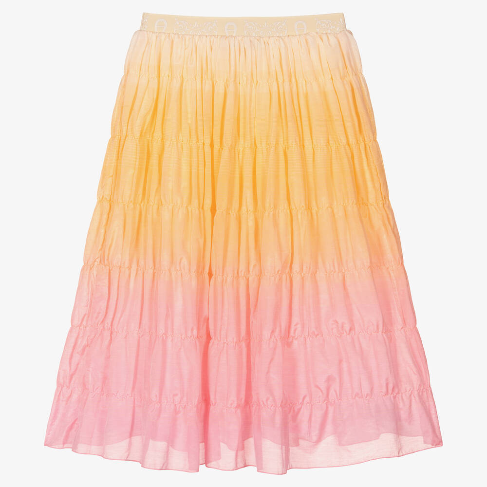 AIGNER-Teen Girls Orange & Pink Ombré Skirt | Childrensalon Outlet