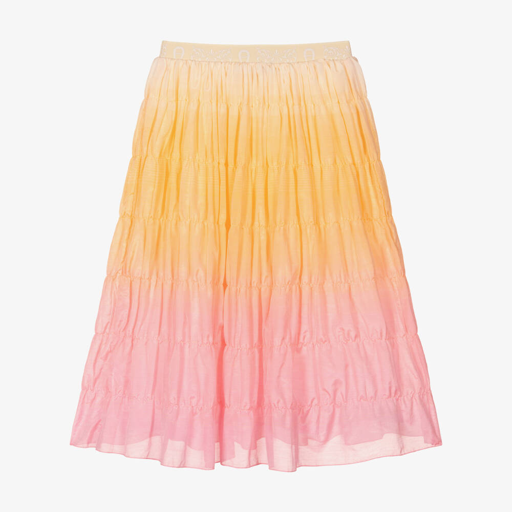 AIGNER-Teen Girls Orange & Pink Ombré Skirt | Childrensalon Outlet