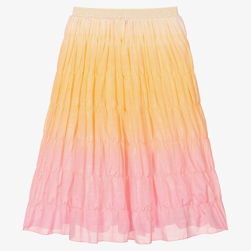 AIGNER - Оранжево-розовая юбка с эффектом омбре | Childrensalon