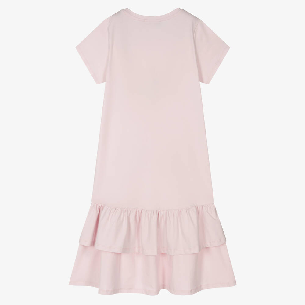 AIGNER-Розовое хлопковое платье с принтом-сумкой для подростков | Childrensalon Outlet