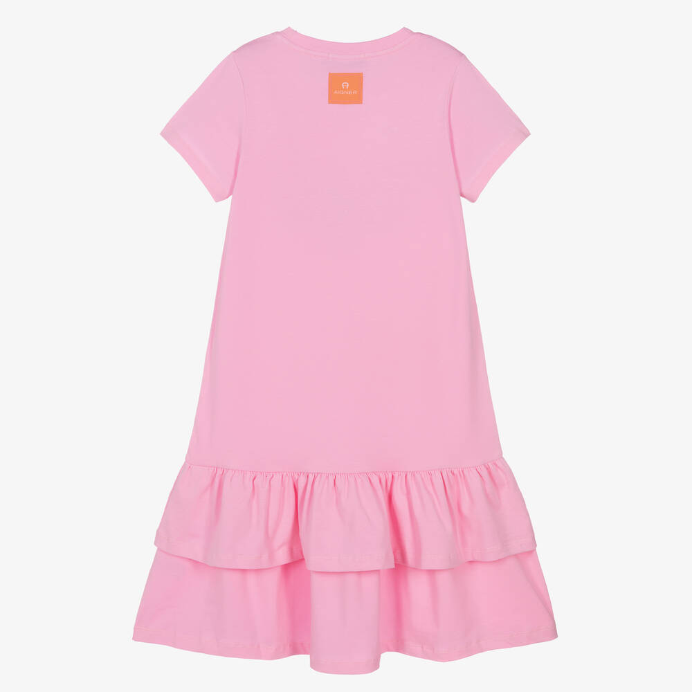 AIGNER-Teen Girls Pink Cotton Crossbody Bag Dress | Childrensalon Outlet
